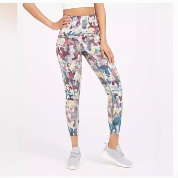 Spanx Ruby Multi Painted Camo Booty Boost Printed 7/8 Leggings - Picture 1 of 6